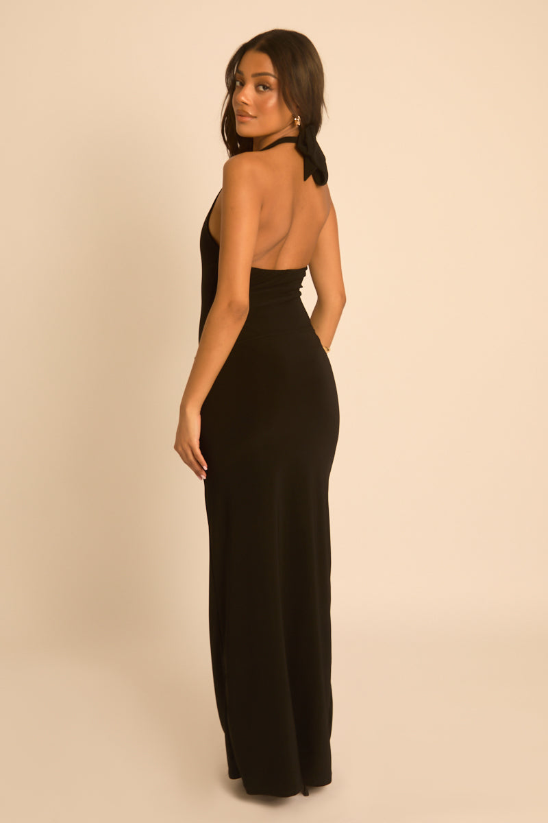 Black Bodysuit Maxi Dress - Payton