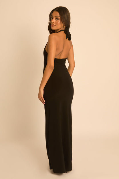 Black Bodysuit Maxi Dress - Payton