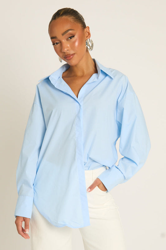 Blue Oversized Shirt - Gayle