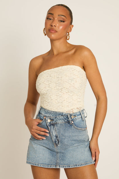 Cream Lace Bodysuit - Daya